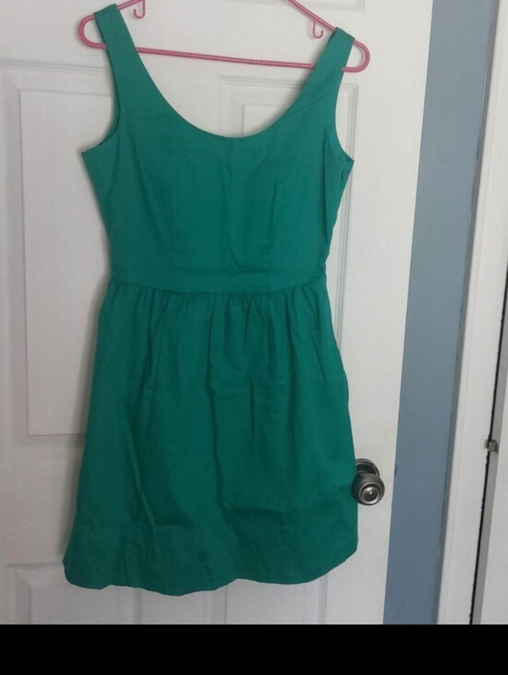 Green! Classic Sleeveless A-Line Mini Dress With Pockets!
